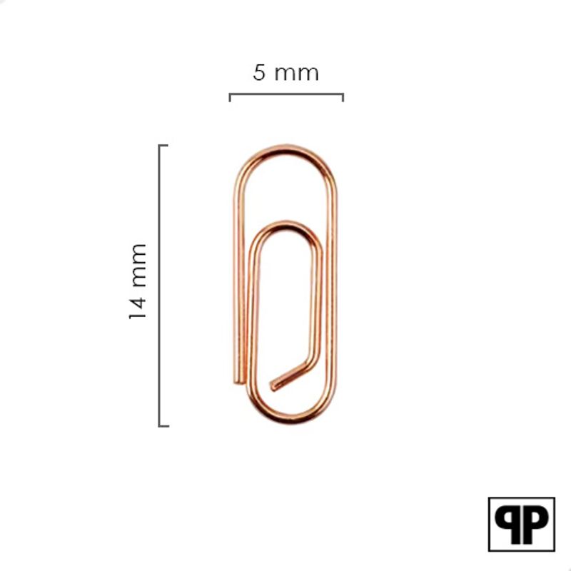 Paperclips mini koper 14 mm | 100 stuks