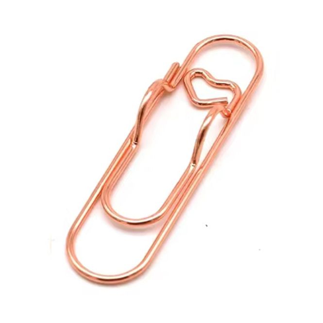 Main Image Paperclip met penhouder hartje koper