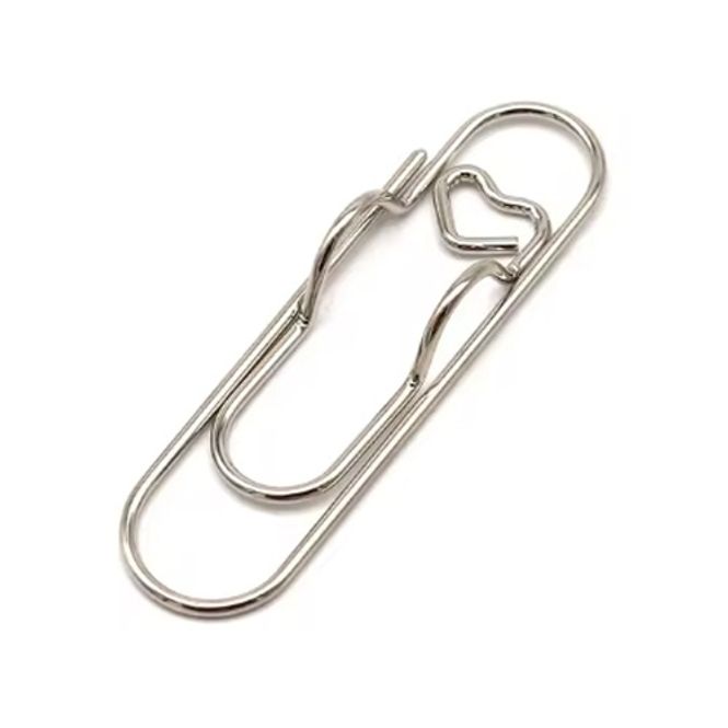 Main Image Paperclip met penhouder hartje zilver