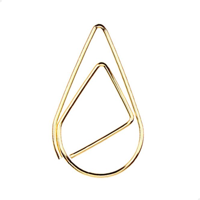 Main Image Paperclips druppel XL goud 50 mm | 50 stuks