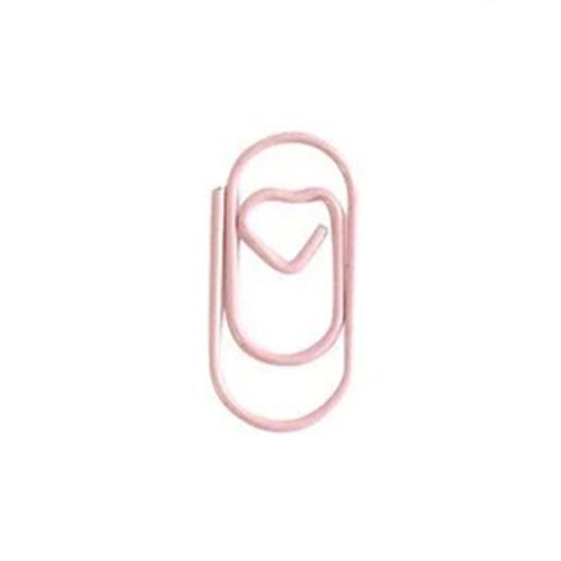 Paperclips met hartje roze 20 mm | 100 stuks